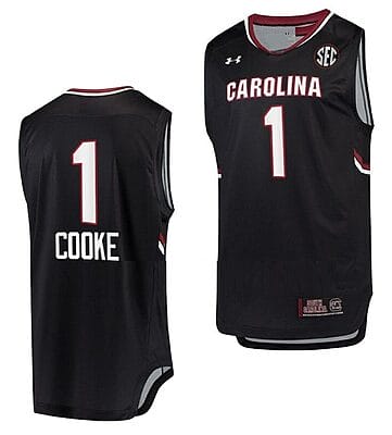Zia Cooke Jersey South Carolina Gamecocks College Basketball Wine #1