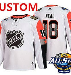 Custom Vegas Golden Knights Jersey Name And Number 2018 White NHL All-Star Ice Hockey 1