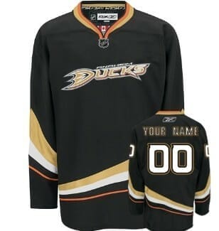 Custom Anaheim Ducks Jersey Name And Number Black