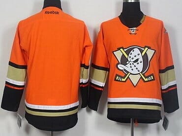 Custom Anaheim Ducks Jersey Name And Number Reebok Alternate Orange Hockey