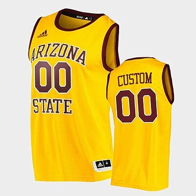 Custom Arizona State Sun Devils Jersey Name, Number College Basketball Gold 6 Custom Arizona State Sun Devils Jersey Name, Number College Basketball Gold
