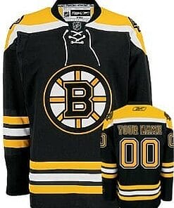 Custom Boston Bruins Jersey Name And Number Black