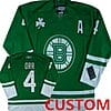 Custom Boston Bruins Jersey Name And Number St. Patrick's Day Green