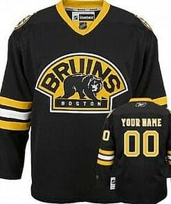 Custom Boston Bruins Jersey Name And Number Third Black