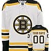 Custom Boston Bruins Jersey Name And Number White