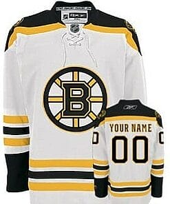 Custom Boston Bruins Jersey Name And Number White