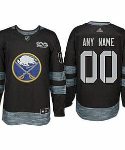 Custom Buffalo Sabres Jersey Name And Number 1917-2017 Black 100th Anniversary NHL