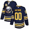 Custom Buffalo Sabres Jersey Name And Number 2017-2018 Navy Yellow Home NHL