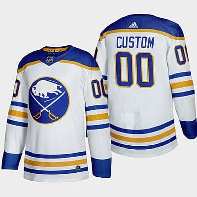 Custom Buffalo Sabres Jersey Name And Number 2020-21 White Away Player NHL