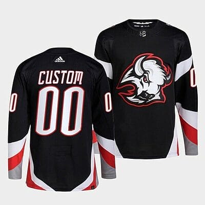 Custom Buffalo Sabres Jersey Name And Number 2022-23 Black