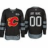 Custom Calgary Flames Jersey Name And Number 1917-2017 Black 100th Anniversary NHL
