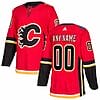Custom Calgary Flames Jersey Name And Number 2017-2018 Red Hockey Home NHL