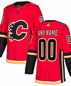 Custom Calgary Flames Jersey Name And Number 2017-2018 Red Hockey Home NHL