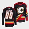 Custom Calgary Flames Jersey Name And Number 2022-23 Black Reverse Retro