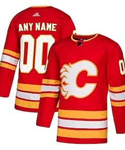 Custom Calgary Flames Jersey Name And Number Alternate Red