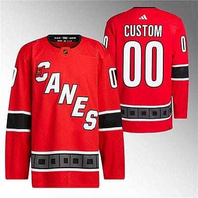 Custom Carolina Hurricanes Jersey Name And Number 2022-23 Reverse Retro Red