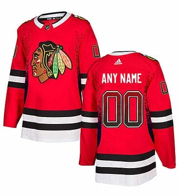 Custom Chicago Blackhawks Jersey Name And Number Red Drift Fashion