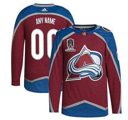 Custom Colorado Avalanche Jersey Name And Number 2022 Burgundy Stanley Cup Champions Patch 6 Custom Colorado Avalanche Jersey Name And Number 2022 Burgundy Stanley Cup Champions Patch