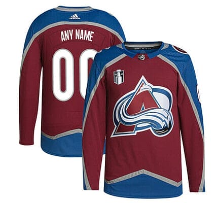 Custom Colorado Avalanche Jersey Name And Number 2022 Burgundy Stanley Cup Final Patch 6 Custom Colorado Avalanche Jersey Name And Number 2022 Burgundy Stanley Cup Final Patch