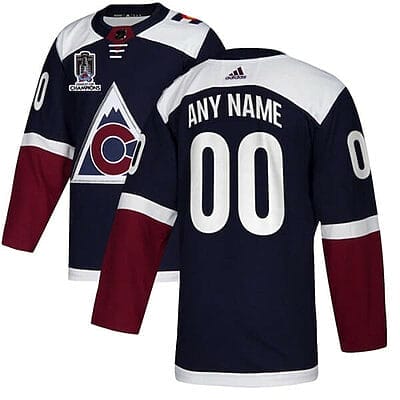 Custom Colorado Avalanche Jersey Name And Number 2022 Navy Stanley Cup Champions Patch 6 Custom Colorado Avalanche Jersey Name And Number 2022 Navy Stanley Cup Champions Patch