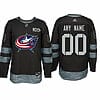 Custom Columbus Blue Jersey Name And Number 1917-2017 Black 100th Anniversary NHL