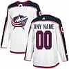 Custom Columbus Blue Jersey Name And Number NHL White