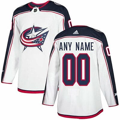 Custom Columbus Blue Jersey Name And Number NHL White