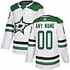Custom Dallas Stars Jersey Name And Number White Away NHL 3 Custom Dallas Stars Jersey Name And Number White Away NHL