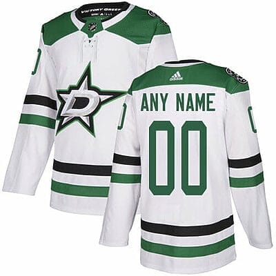 Custom Dallas Stars Jersey Name And Number White Away NHL
