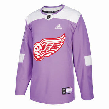 Custom Detroit Red Wings Jersey Name And Number Purple Pink Hockey Fights Cancer Practice 6 Custom Detroit Red Wings Jersey Name And Number Purple Pink Hockey Fights Cancer Practice