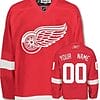Custom Detroit Red Wings Jersey Name And Number Red