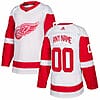Custom Detroit Red Wings Jersey Name And Number White