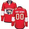 Custom Florida Panthers Jersey Name And Number Red Reebok Home Premier