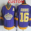 Custom Los Angeles Kings Jersey Name And Number 1977-79 Purple CCM Vintage Throwback 3 Custom Los Angeles Kings Jersey Name And Number 1977-79 Purple CCM Vintage Throwback