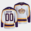 Custom Los Angeles Kings Jersey Name And Number 2022 White Reverse Retro