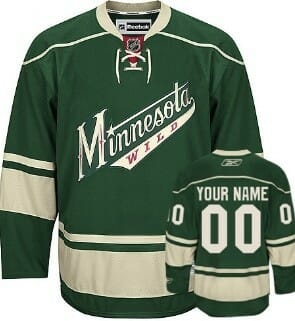 Custom Minnesota Wild Jersey Name And Number Green 6 Custom Minnesota Wild Jersey Name And Number Green