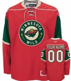 Custom Minnesota Wild Jersey Name And Number Red 6 Custom Minnesota Wild Jersey Name And Number Red