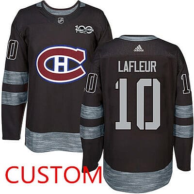 Custom Montreal Canadiens Jersey Name And Number 1917-2017 100th Anniversary NHL