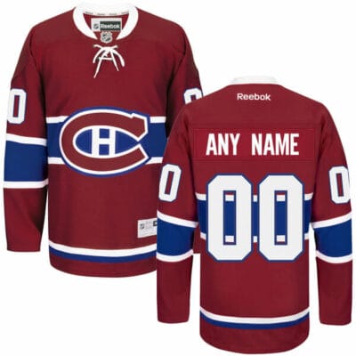Custom Montreal Canadiens Jersey Name And Number 2016 Red Reebok Home NHL Hockey