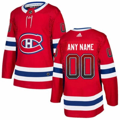 Custom Montreal Canadiens Jersey Name And Number Red Drift Fashion