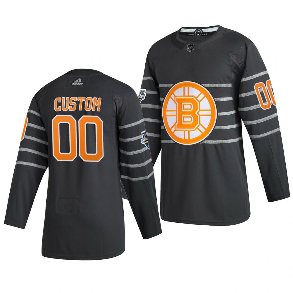 Custom NHL All-Star Jersey Name And Number 2020 Gray Game Boston Bruins 1 Custom NHL All-Star Jersey Name And Number 2020 Gray Game Boston Bruins