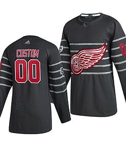 Custom NHL All-Star Jersey Name And Number 2020 Gray Game Detroit Red Wings