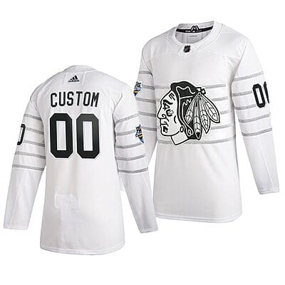 Custom NHL All-Star Jersey Name And Number 2020 White Game Chicago Blackhawks 6 Custom NHL All-Star Jersey Name And Number 2020 White Game Chicago Blackhawks