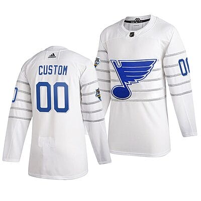 Custom NHL All-Star Jersey Name And Number 2020 White Game St. Louis Blues