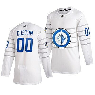 Custom NHL All-Star Jersey Name And Number 2020 White Game Winnipeg Jets