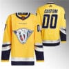 Custom Nashville Predators Jersey Name And Number 2022-23 Gold Reverse Retro 2 Custom Nashville Predators Jersey Name And Number 2022-23 Gold Reverse Retro