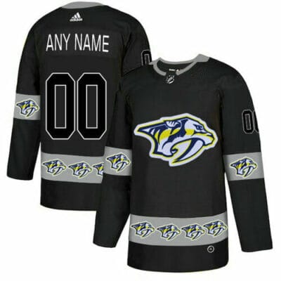 Custom Nashville Predators Jersey Name And Number Black Team Logos Fashion 6 Custom Nashville Predators Jersey Name And Number Black Team Logos Fashion