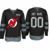 Custom New Jersey Devils Jersey Name And Number 1917-2017 Black 100th Anniversary NHL
