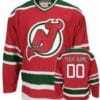 Custom New Jersey Devils Jersey Name And Number Red With Green 3 Custom New Jersey Devils Jersey Name And Number Red With Green