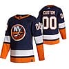 Custom New York Islanders Jersey Name And Number 2020-21 Navy Blue Reverse Retro Alternate NHL